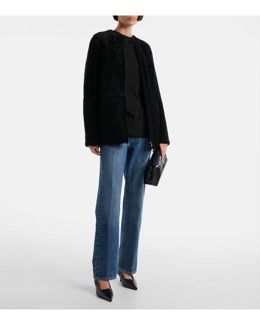 Totême Black Shearling Jacket
