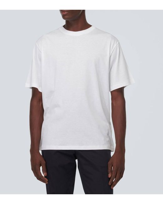 Lardini White Cotton And Silk T-shirt for men