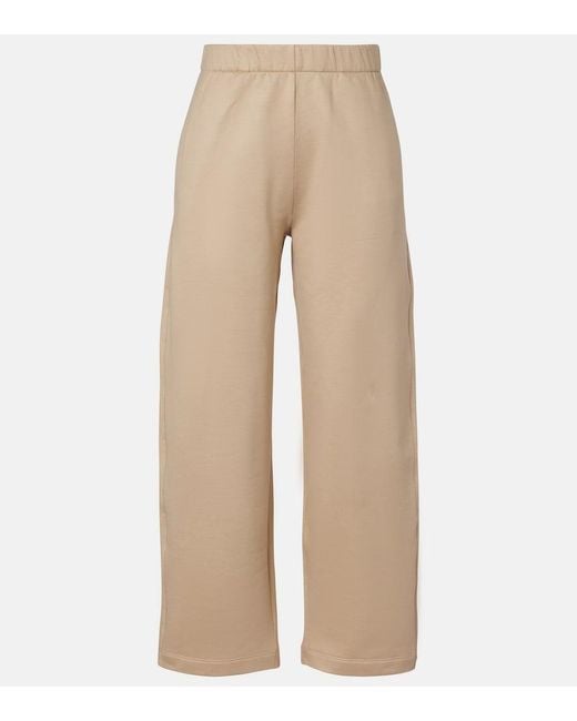 Max Mara Natural Filovia Silk And Cotton Wide-Leg Pants
