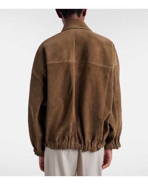 Brunello Cucinelli Green Suede Jacket
