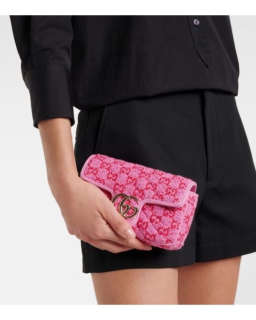 Gucci Pink Gg Marmont Mini Shoulder Bag