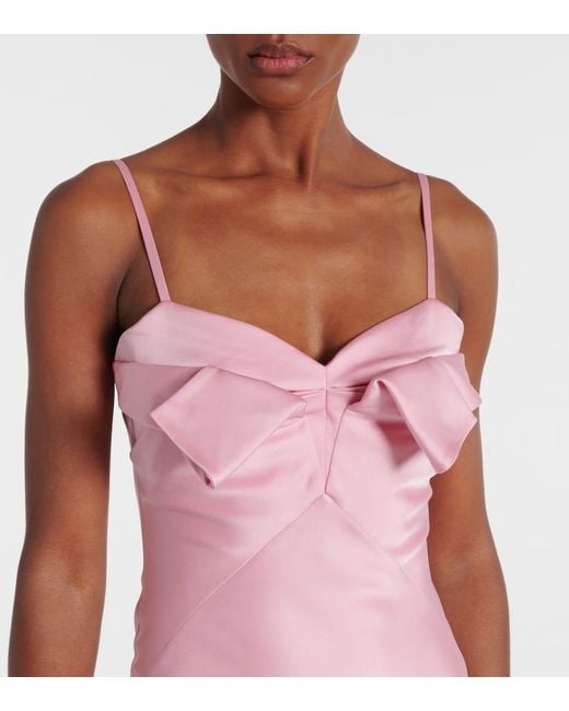 Alexander McQueen Pink Silk Satin Gown