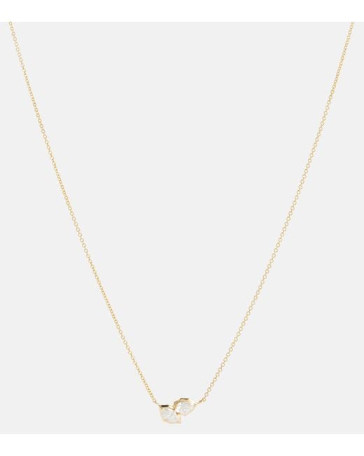 Jade Trau Poppy 18kt Gold Necklace With Diamonds in White Lyst