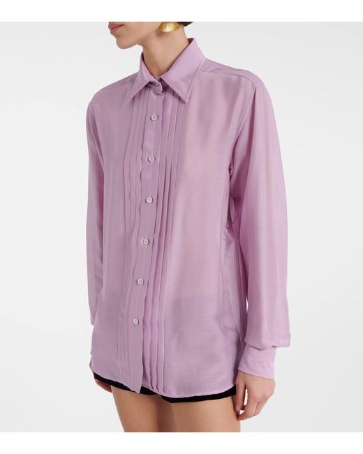Tom Ford Pink Silk Batiste Shirt