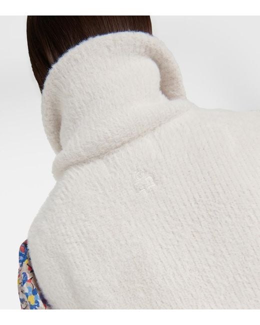 Isabel Marant White Milie High-Neck Sweater Vest