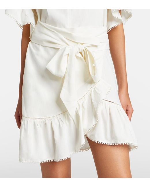 Isabel Marant White Melicia Ruffled Minidress