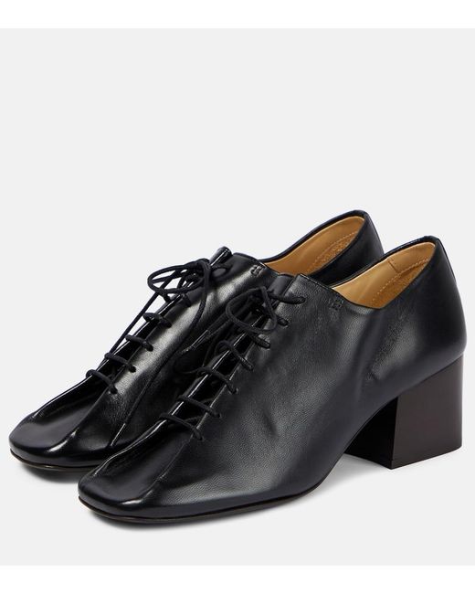 Lemaire Black Souris Derby Leather Pumps