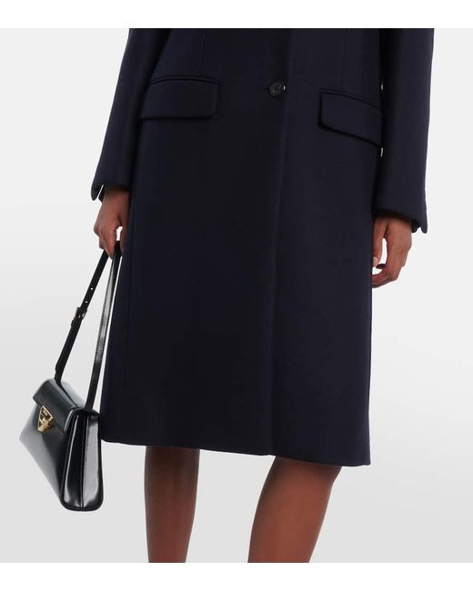 Prada Blue Mantel Aus Wolle Und Kaschmir
