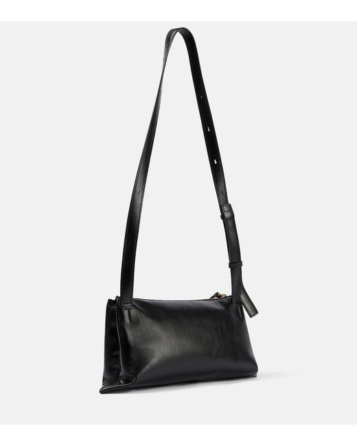 Jil Sander Black Empire Small Leather Shoulder Bag