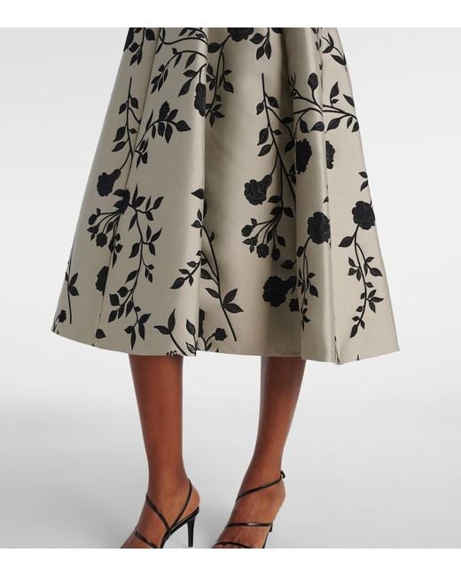 Max Mara Natural Clea Floral Midi Dress