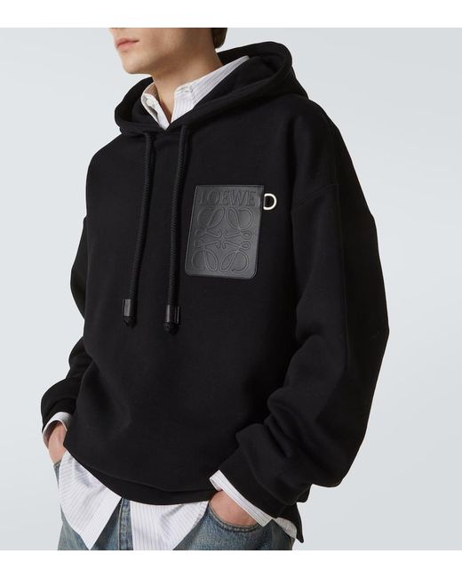 Sudadera En Jersey De Algodon Con Anagrama Loewe de hombre de color Black