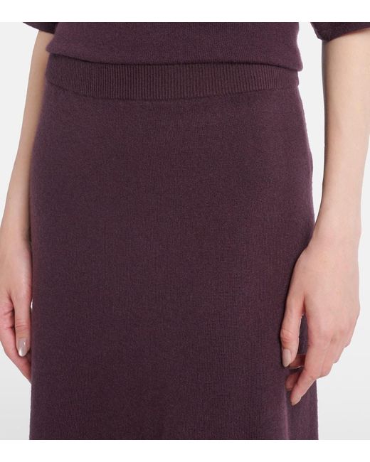 Lisa Yang Purple Dolly Cashmere Maxi Skirt