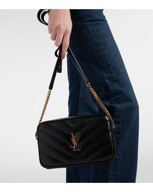 Saint Laurent Black Loulou Quilted Leather Camera Bag