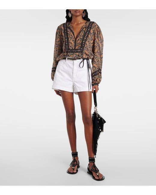 Shorts Di Jeans The Charm di FRAME in White
