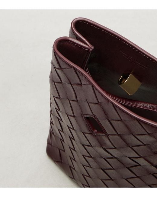 Bottega Veneta Purple Andiamo Intrecciato Leather Phone Pouch