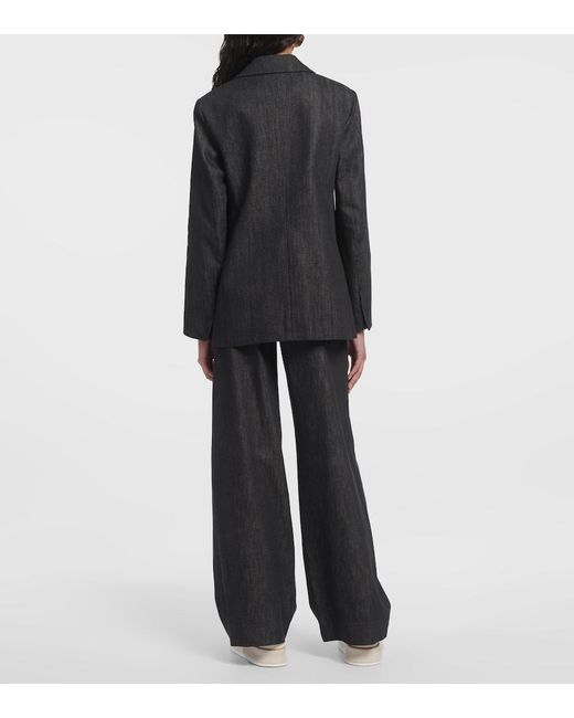 Max Mara Black Murano Chambray Blazer