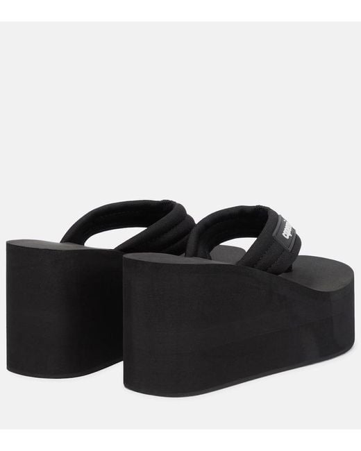 Coperni Black Platform Thong Sandals