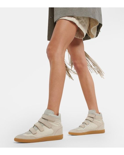 Isabel Marant Bilsy Suede High-top Sneakers in White | Lyst