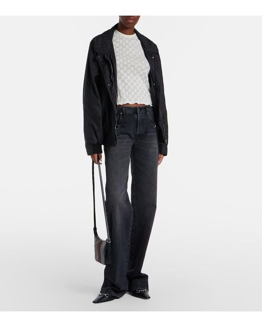 Gucci White Pullover Gg Aus Devore
