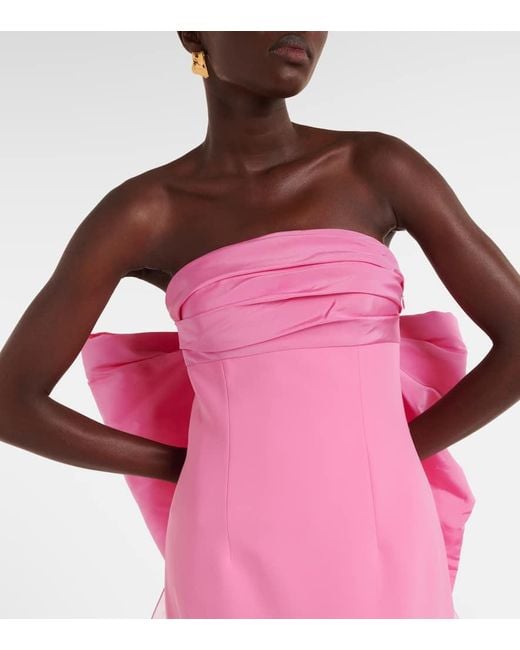 Carolina Herrera Pink Robe Aus Crepe