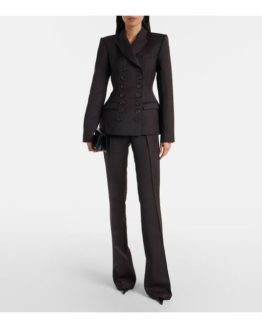 Alex Perry Black High-Rise Flared Pants