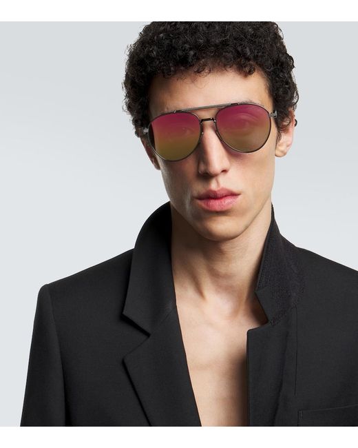 Dior Brown Cd Link R1U Aviator Sunglasses for men