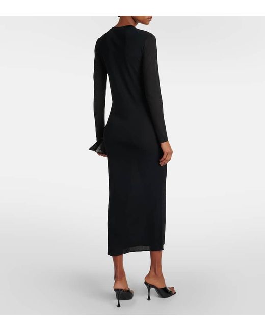 Vestido largo de punto Nina Ricci de color Black