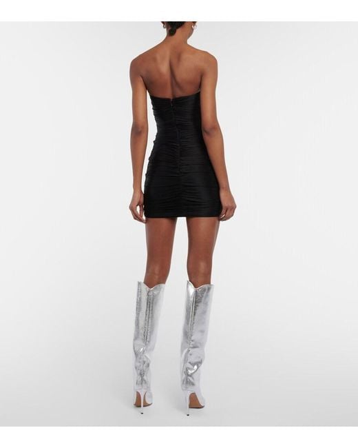 Alexandre Vauthier Black Strapless Jersey Minidress