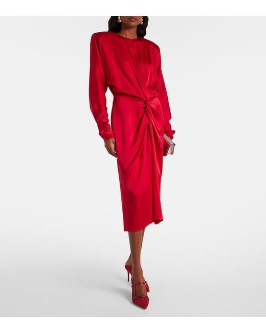 Malone Souliers Red Maureen 85 Leather-Trimmed Lace Mules