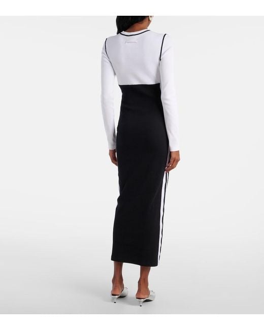 Jean Paul Gaultier Black Logo Cotton-Blend Jersey Maxi Dress