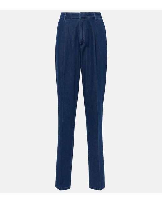 TOVE Blue Maggie High-rise Straight Jeans