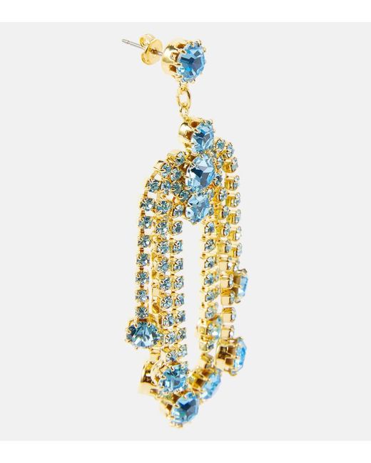 Magda Butrym Blue Crystal-embellished Drop Earrings