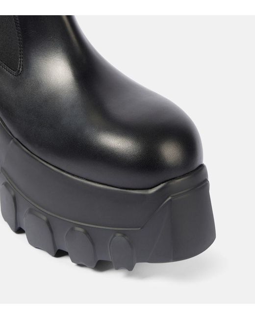 Rick Owens Black "Beatle Mega Tractor" Ankle Boots