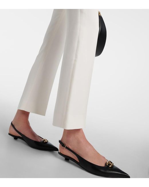 Valentino White Cady Couture Flared Pants