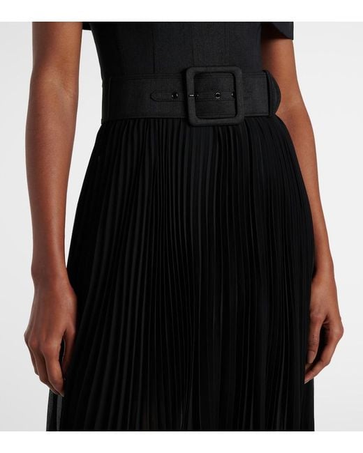 Rebecca Vallance Black Emelie Midi Dress