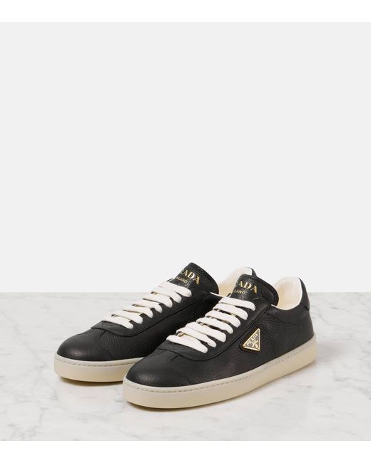 Prada Black Sneakers Aus Leder