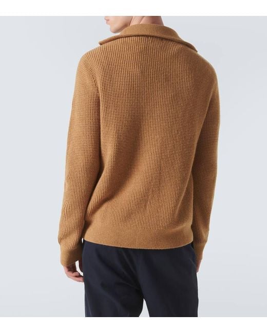 Polo Ralph Lauren Brown Wool And Cotton Half-zip Sweater for men