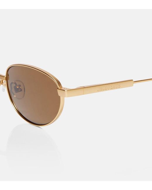 Jacquemus Brown Oval Sunglasses