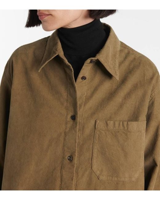 Camisa Idro De Pana De Algodon The Row de color Natural