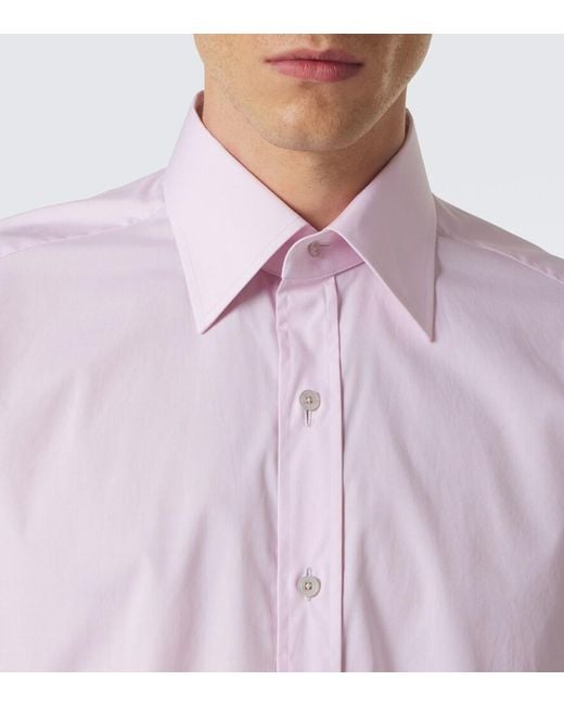 Tom Ford Pink Cotton Poplin Shirt for men