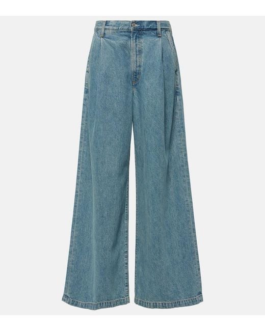 Jeans anchos Ellis de tiro medio Agolde de color Blue