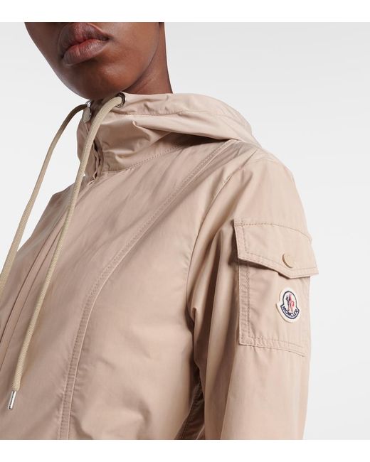 Moncler Natural Leandro Technical Poplin Parka