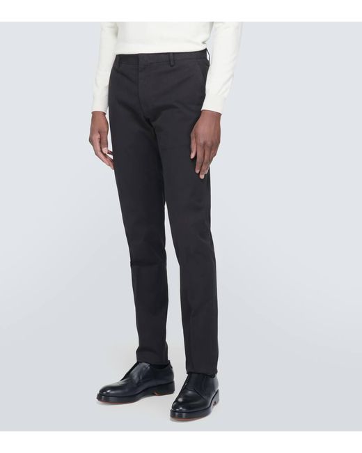 Pantalones chinos en mezcla de algodon Zegna de hombre de color Black
