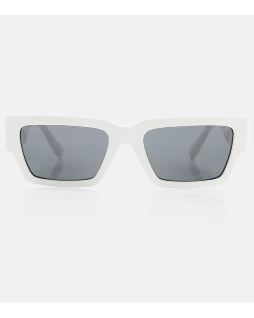Versace – Eckige Sonnenbrille in Schwarz