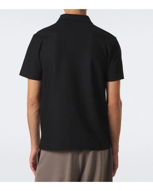 Burberry Black Ekd Cotton Pique Polo Shirt for men