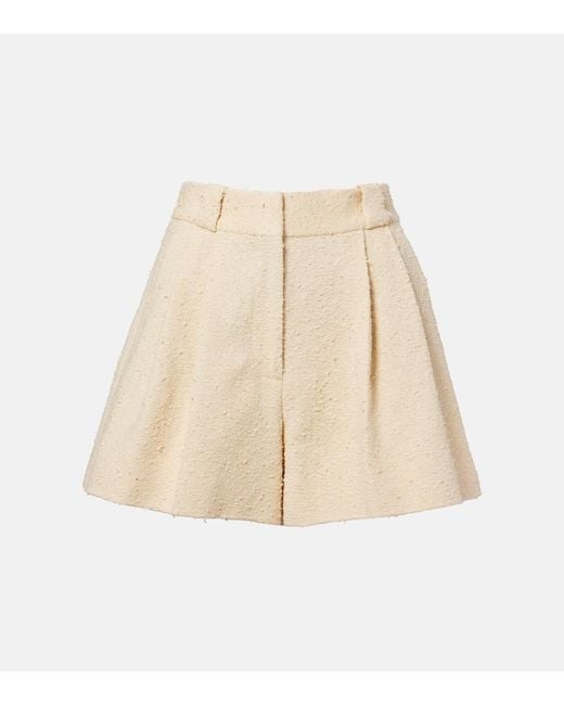 Blazé Milano Natural Selle Cotton-Blend Shorts