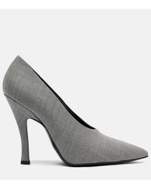 Magda Butrym Gray Twill Pumps