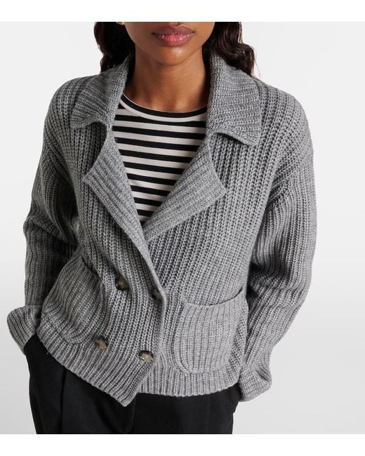 Jardin Des Orangers Gray Cotton And Cashmere Cardigan