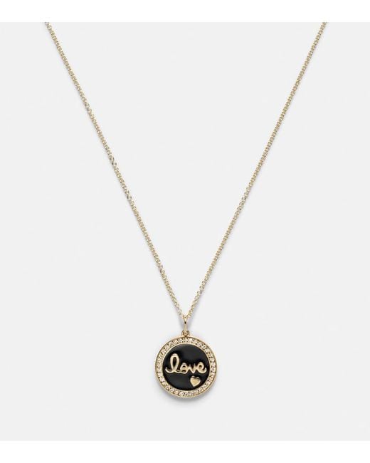Sydney Evan White Love 14Kt Charm Necklace