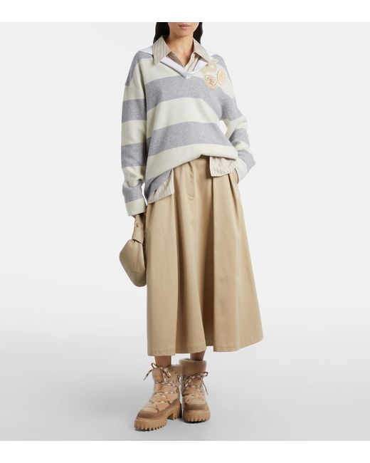 Hogan Natural Shearling And Suede Ankle Boots